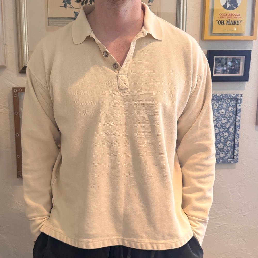 Willis & Geiger Distressed Thick Cotton Polo with Crest